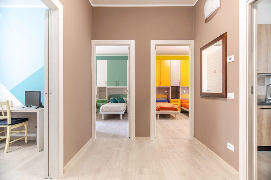 Corridoio con accesso alle stanze