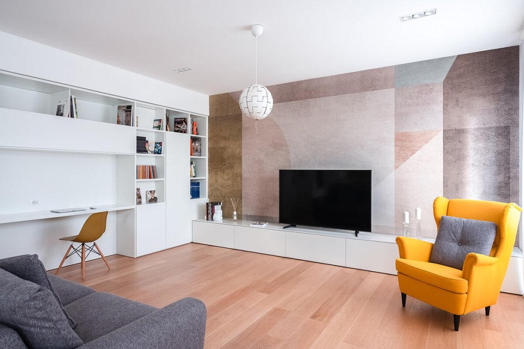 Tendenze pavimento: gli #Atips di Alberto Vanin | Facile Ristrutturare Living salotto dell'appartamento da 70mq di Cagliari