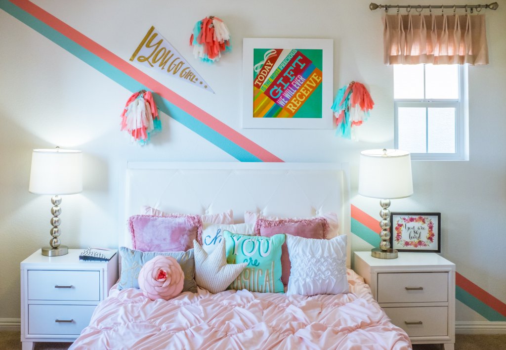 Camerette: i trend del 2021 | Facile Ristrutturare cameretta letto coperte rosa