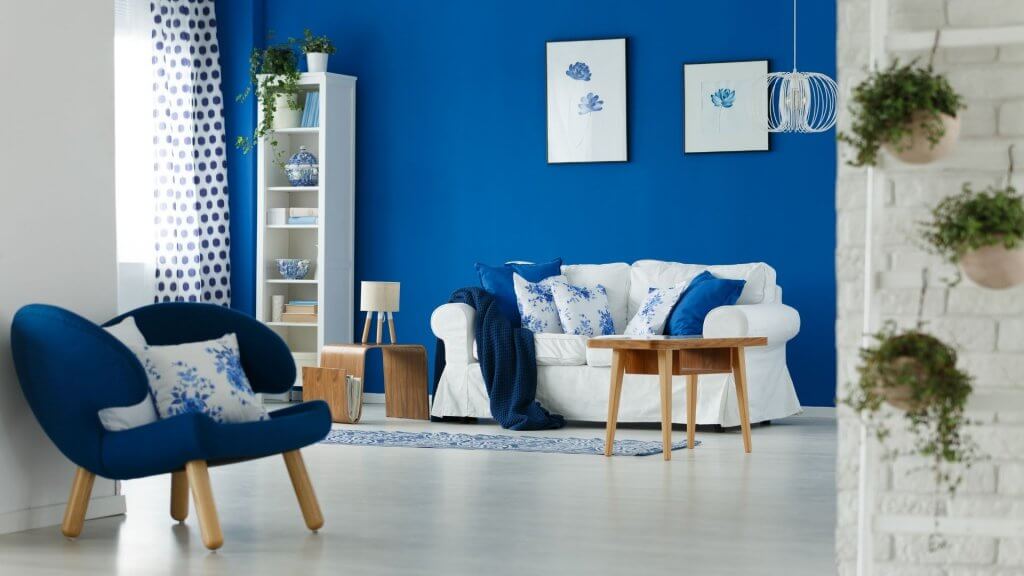 Tendenze arredamento 2022 | Facile Ristrutturare soggiorno con arredamento blu